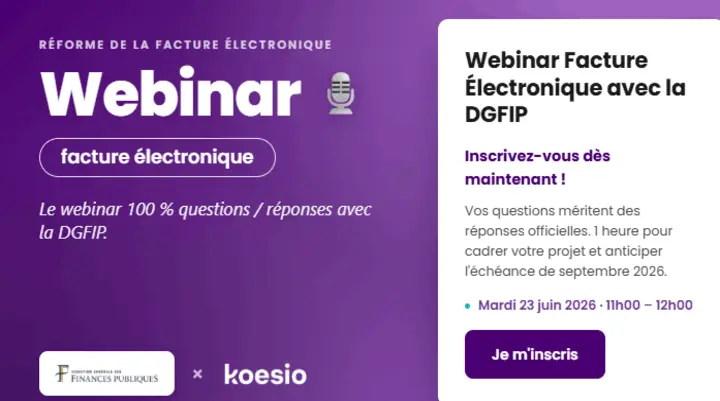 Banner webinar RFE - Koesio x DGFIP
